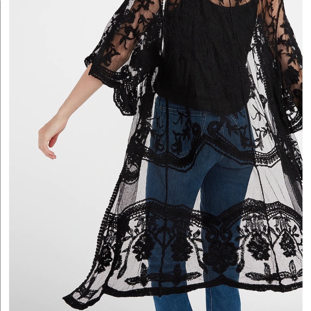 Express Kimono Lace Cover-Up - Picture 2 of 10